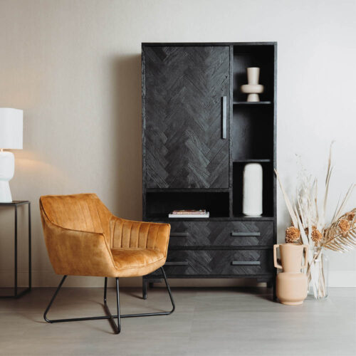 Fauteuil Monte Velvet - Geel - Afbeelding 3