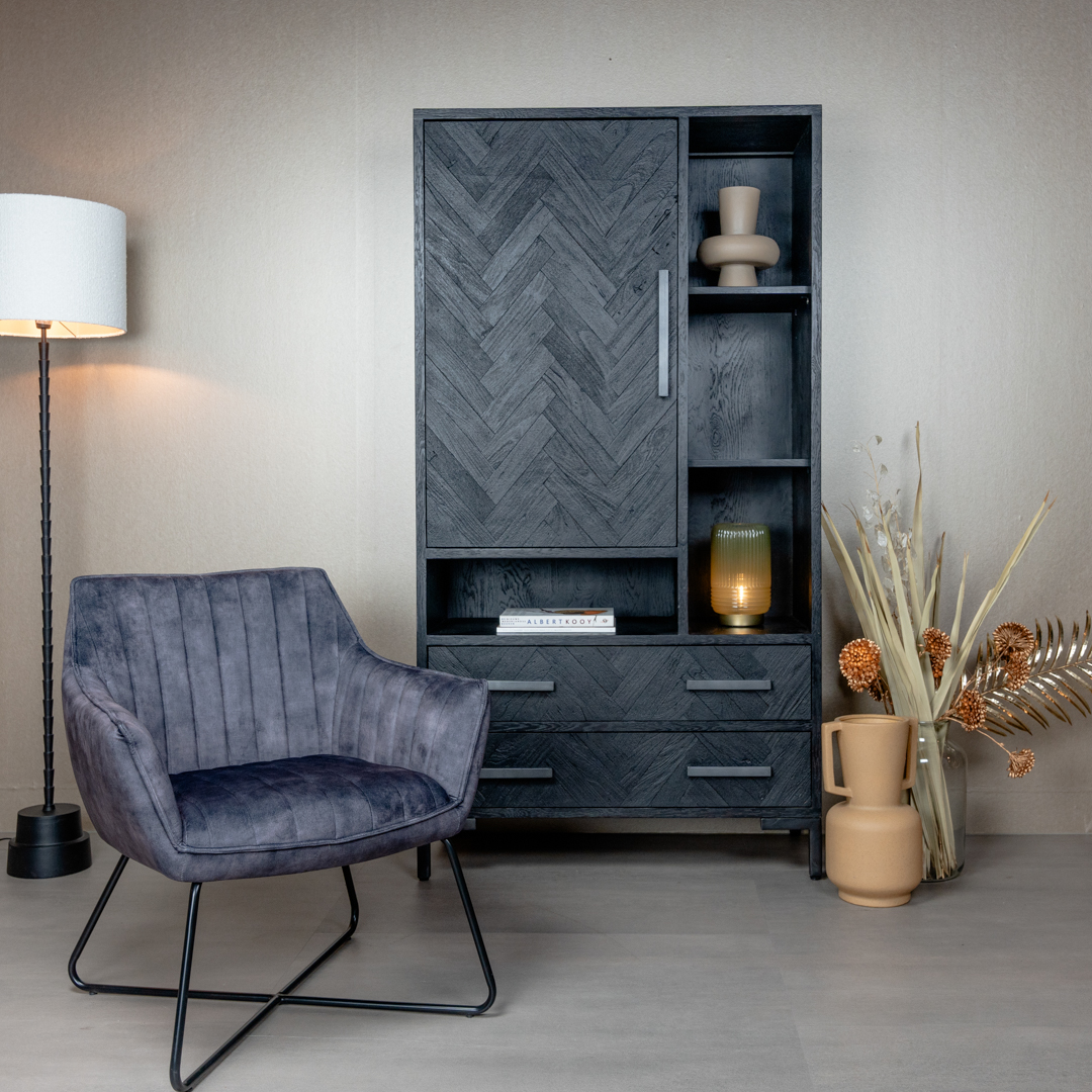 Fauteuil Monte Velvet - Antraciet - Afbeelding 4