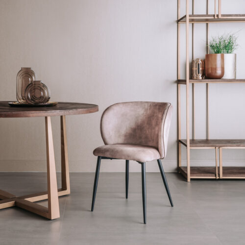 Eetkamerstoel Perano Velvet - Zand - Afbeelding 3