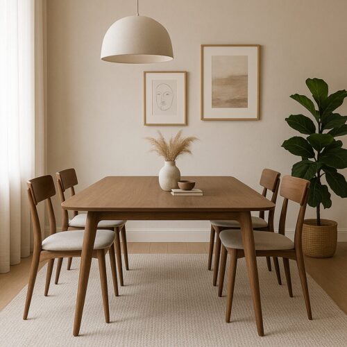 Deens Ovaal Verjongde Rand - Elmwood - Penpoot Hout - Walnut - Afbeelding 2