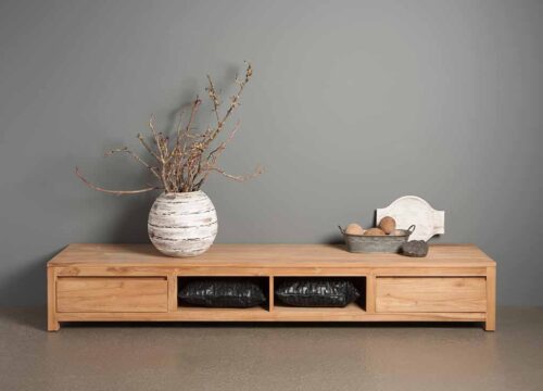 TV-meubel Corona Teak met 2 laden 240 cm - Afbeelding 3