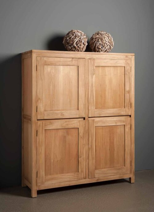 Opbergkast Corona Teak 130 x 160 cm - Afbeelding 3