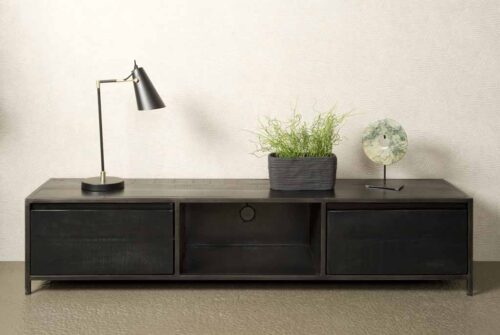 TV-meubel Paterno Zwart - 180 cm - Afbeelding 3