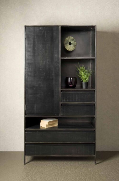 Opbergkast Paterno 190 x 100 cm - Zwart - Afbeelding 3