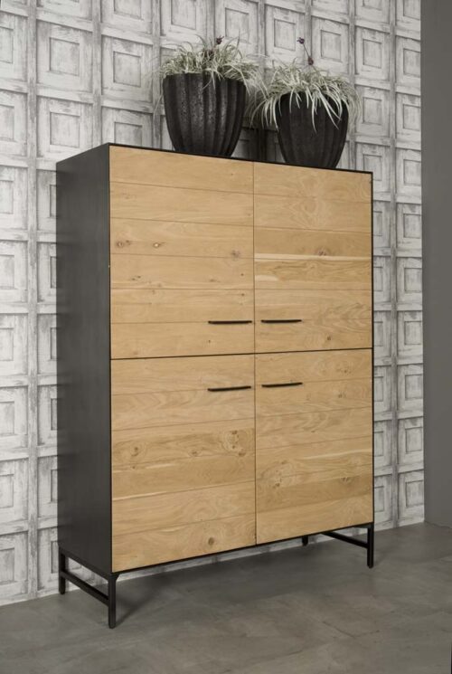 Opbergkast Lido Eiken en metaal 160 x 120 cm - Afbeelding 3