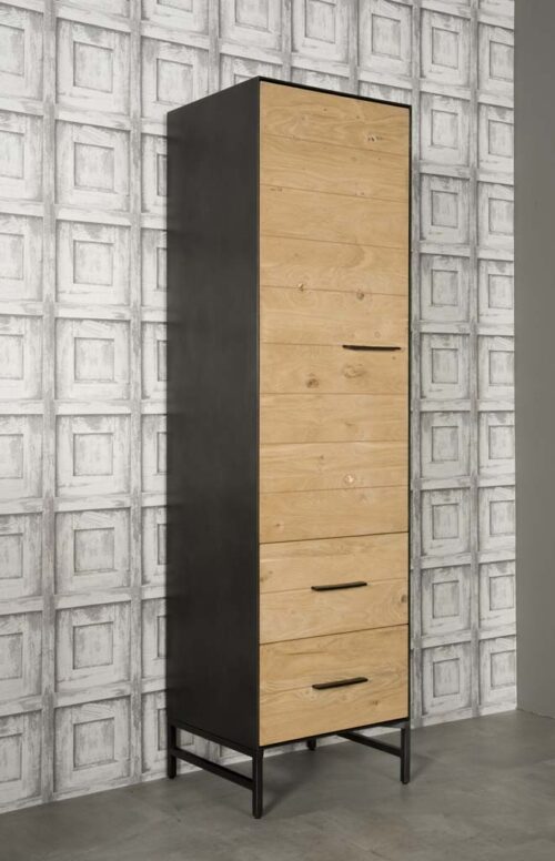 Opbergkast Lido Eiken en metaal 190 x 55 cm (links) - Afbeelding 3