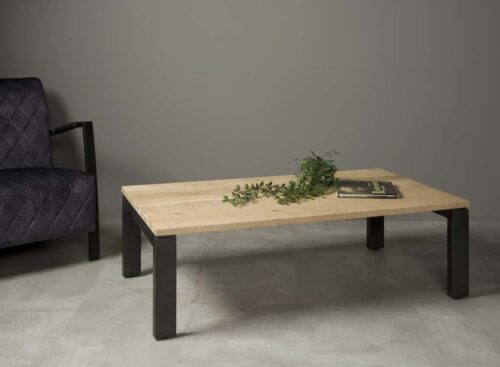 Salontafel Lido Eiken en metaal 135 x 75 cm - Afbeelding 3