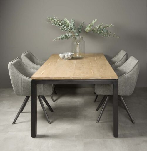 Eettafel Lido Eiken en Metaal - 200 cm - Afbeelding 3