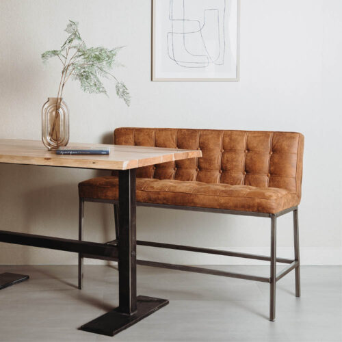 Barbank Vasco 110 cm Cognac (zithoogte 67 cm) - Afbeelding 3