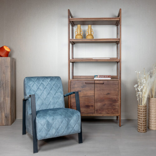 Fauteuil Villa Velvet - Blauw - Afbeelding 4