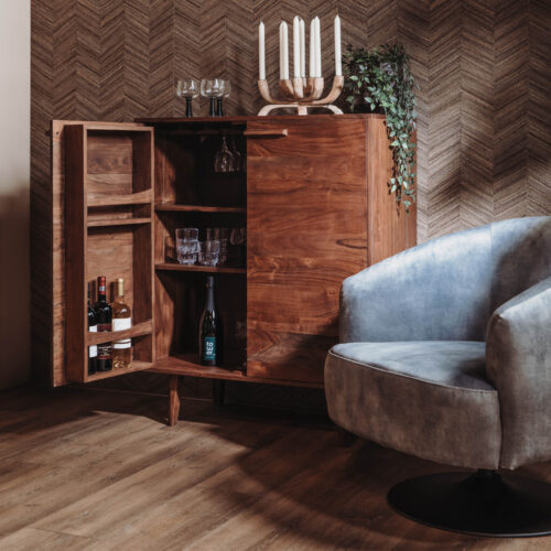 Wijnkast Falcone Acaciahout 110 x 90 cm - Afbeelding 4