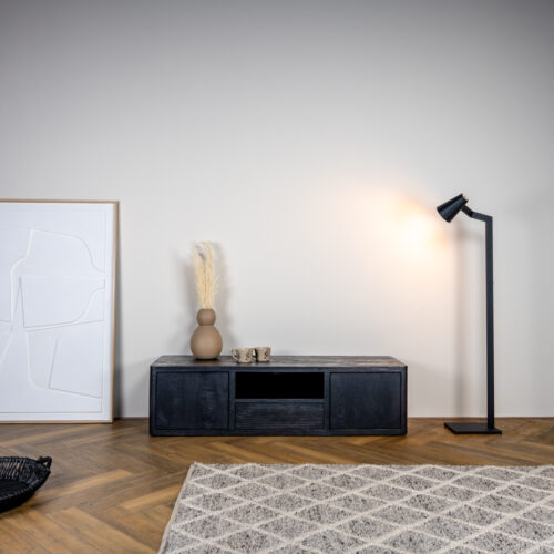 TV-meubel Tenna Zwart - 150 cm - Afbeelding 7