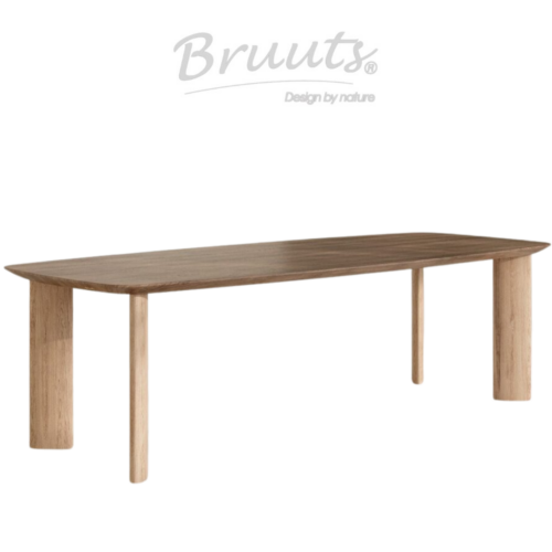 Deens Ovaal Verjongde Rand - Elmwood - Blokpoot Hout Eclipse - Silky Maple