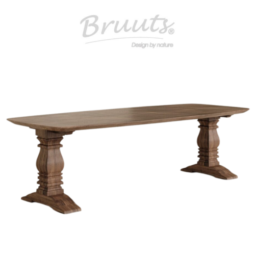 Deens Ovaal Verjongde Rand - Elmwood - Kloosterpoot Hout - Walnut