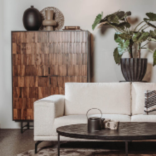 Opbergkast Taviano Sheesham en mangohout 160 x 120 cm - Afbeelding 3