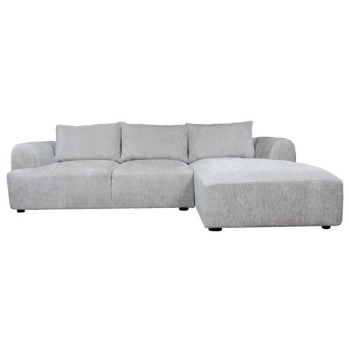 2,5-zits Lounge/Hoekbank Canterbury - Licht grijs (Lounge Rechts)