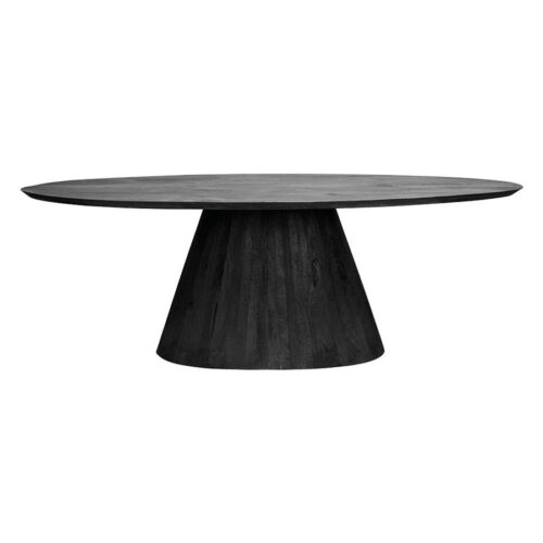 Ovale Eettafel Premana Mangohout Zwart - 240cm