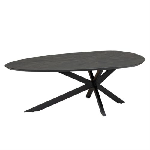 Organische Salontafel Pianella Mangohout 130cm  - Zwart