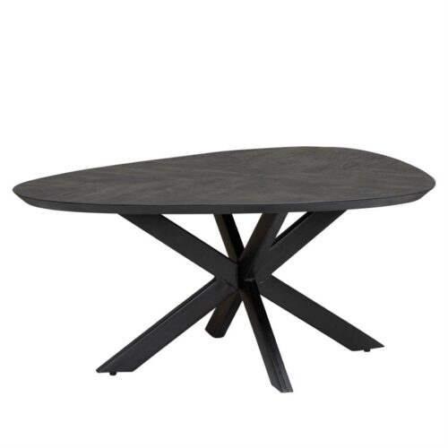 Organische Salontafel Pianella Mangohout 90cm  - Zwart