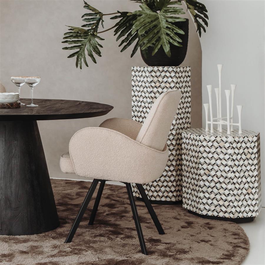 Bijzettafel Brendola Bone inlay 45 x 45 cm - Afbeelding 3
