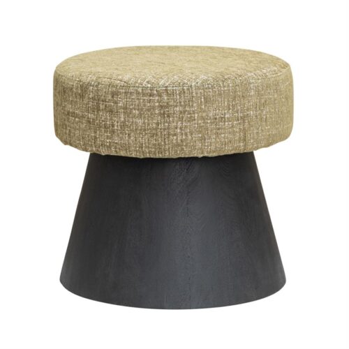 Hocker Ossana Mangohout en stof - 50 cm