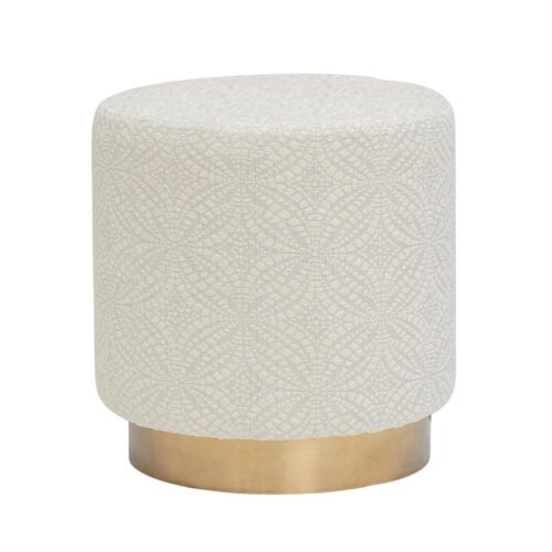 Poef Ossana Beige Goud - 45 cm