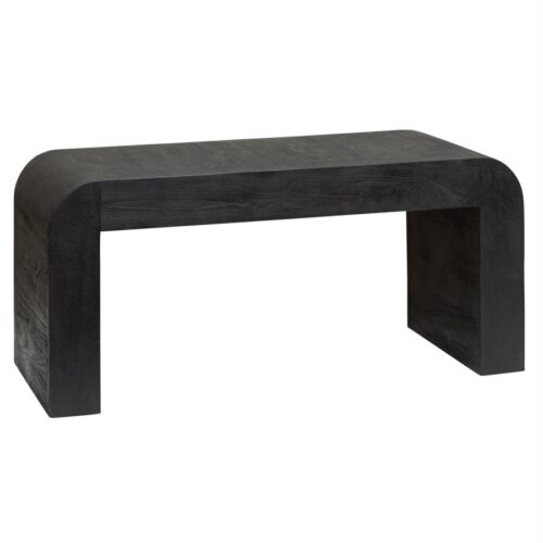 Salontafel Ossana Mangohout Zwart 100 x 40 cm