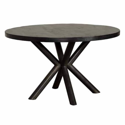 Ronde Eettafel Selva Mangohout - ø130cm Zwart