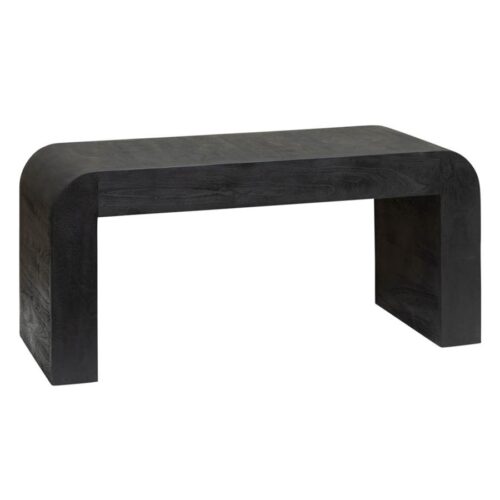 Salontafel Ossana Mangohout Zwart 100 x 40 cm - Afbeelding 2