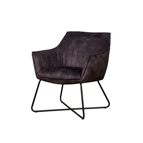 Fauteuil Monte Velvet - Antraciet