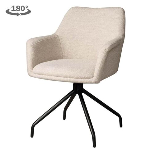 Draaibare Eetkamerstoel Ortana - Beige