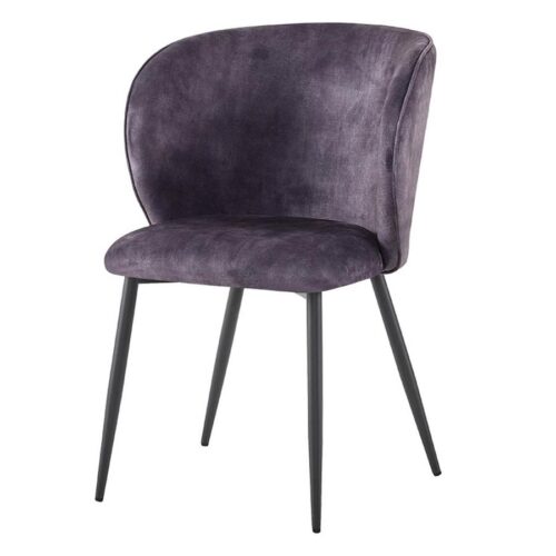 Eetkamerstoel Perano Velvet - Donkergrijs