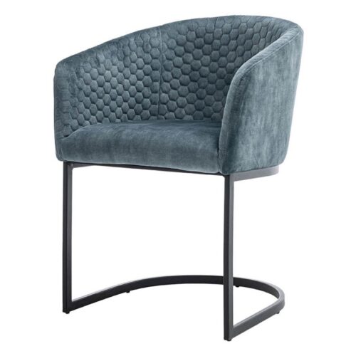 Eetkamerstoel Pellaro Velvet - Blauw
