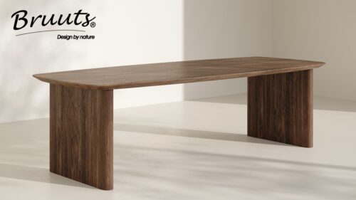 Deens Ovaal Verjongde Rand - Elmwood - Kolompoot Hout Afgerond - Walnut - Afbeelding 2