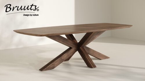 Deens Ovaal Verjongde Rand - Elmwood - Spinpoot Hout  - Walnut - Afbeelding 2