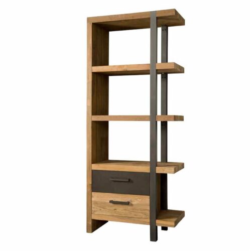 Boekenkast Lucca Teakhout 190x78cm (rechts)