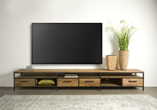 TV-meubel Livorno Teak 300 cm - Afbeelding 2