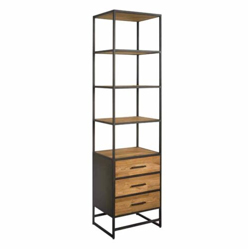 Boekenkast Felino Teakhout 60 x 220 cm