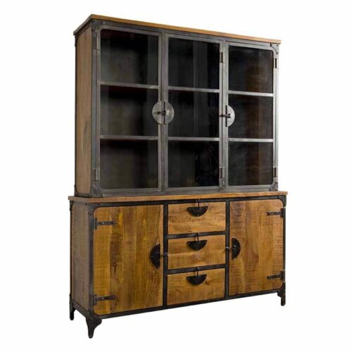 Vitrinekast Basto 210 x 160 cm Mangohout
