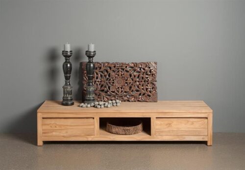 TV-meubel Corona Teak met 2 laden 180 cm - Afbeelding 2