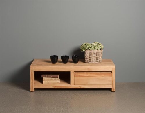 TV-meubel Corona Teak met 1 lade 120 cm - Afbeelding 2
