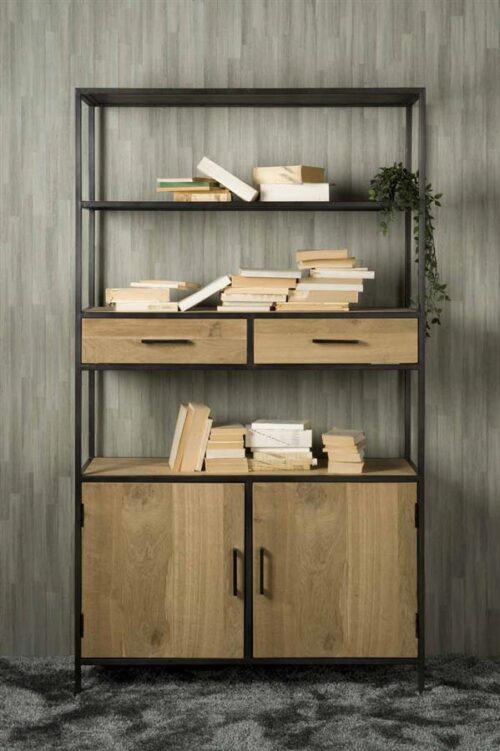 Wandkast Luna Eiken 200 x 115 cm - Afbeelding 2