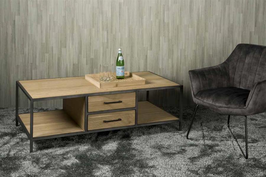 Salontafel Luna Eiken 135 x 75 cm - Afbeelding 2