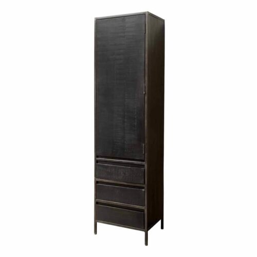 Opbergkast Paterno 190 x 50 cm - Zwart