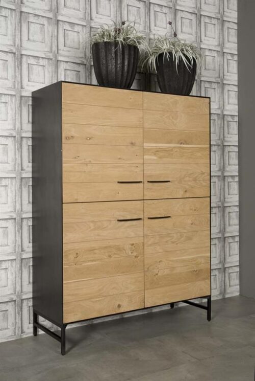 Opbergkast Lido Eiken en metaal 160 x 120 cm - Afbeelding 2