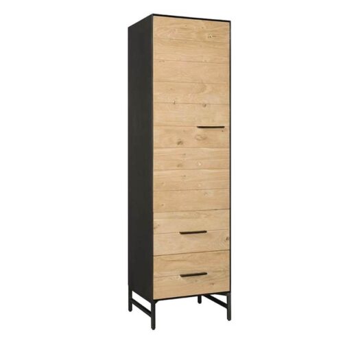 Opbergkast Lido Eiken en metaal 190 x 55 cm (links)