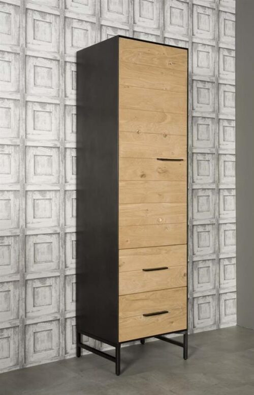 Opbergkast Lido Eiken en metaal 190 x 55 cm (links) - Afbeelding 2