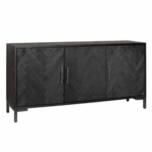 Dressoir Ziano Visgraat Zwart - 180 cm