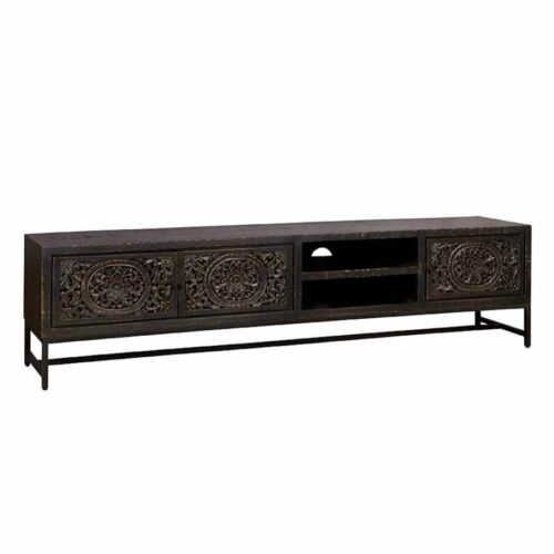 TV-meubel Casina 200 cm - Zwart - Afbeelding 2
