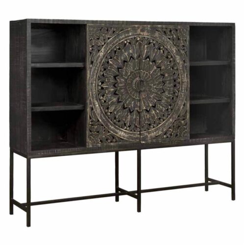 Dressoir Casina 200 cm - Zwart (hoog)